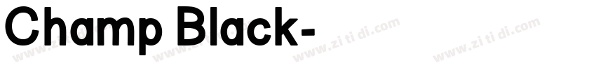Champ Black字体转换